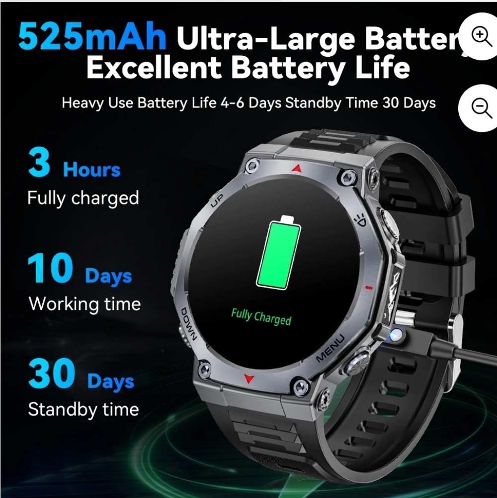 Military Smartwatch For Men - Picture 3 of 7